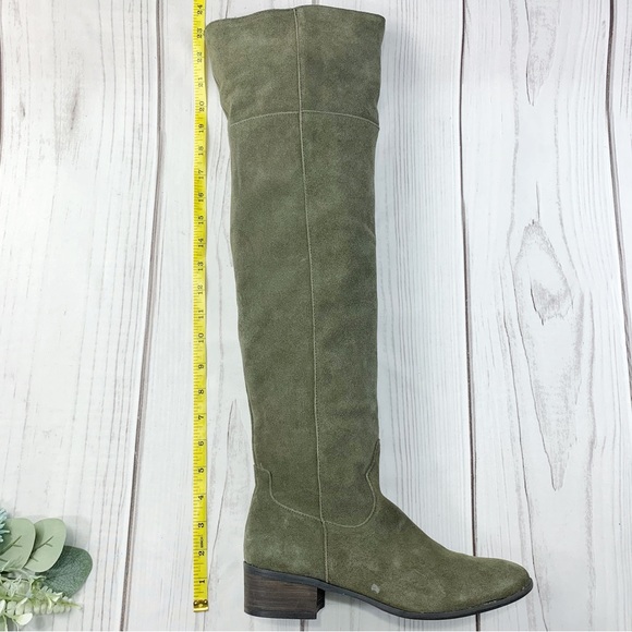 Steve Madden Olive Suede Over the Knee Boots - Picture 8 of 16